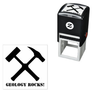 Geologie-Steine! Crossed Rock Hammer Permastempel