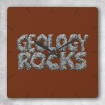 Geologie-Steine - Erd-Science-Puppe Quadratische Wanduhr<br><div class="desc">Geologie-Steine. Ein Pun,  der buchstäblich Set in Stein ist. Unser lustiges Design ist ideal für Unis,  Geologen und alle,  die Geologie lieben.</div>