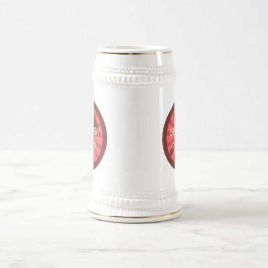 Geologie-Steine! Hammer-Abzeichen Bierglas (Mittel)