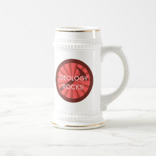 Geologie-Steine! Hammer-Abzeichen Bierglas