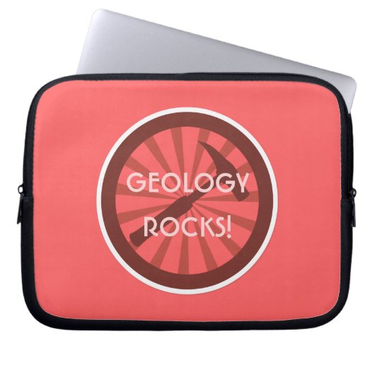 Geologie-Steine! Rock-Hammer-Logo Laptopschutzhülle (Vorderseite)