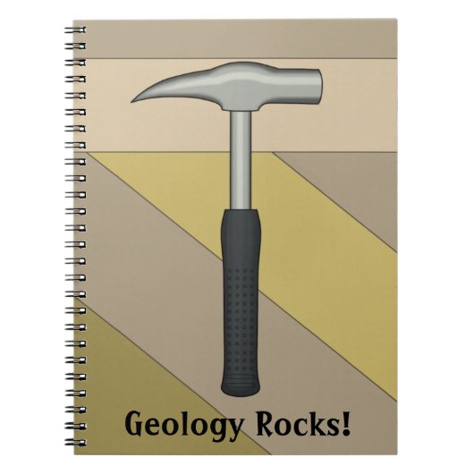 Geologie-Steine! Rock Hammer Notizblock (Vorderseite)