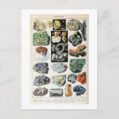 Geologie Vintager Mineralien Postkarte (Vorderseite)