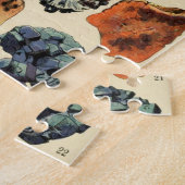 Geologie Vintager Mineralien Puzzle (Seite)