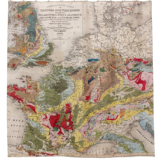 Geologie von Europa Duschvorhang (Vorderseite)