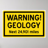 Geologie-Warnzeichen Poster (Vorne)