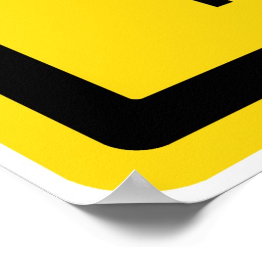 Geologie-Warnzeichen Poster (Ecke)