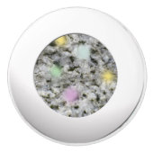 Geologie Weiße Granitfelsen Textur Pastellpunkte Keramikknauf (Vorderseite)