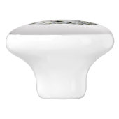 Geologie Weiße Granitfelsen Textur Pastellpunkte Keramikknauf (Seitenansicht)