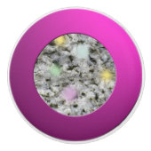 Geologie Weiße Granitfelsen Textur Pastellpunkte Keramikknauf (Vorderseite)