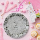 Geologie Weißer Granitfelsen Textur jeder Text Pappteller (Party)