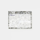 Geologie Weißer Granitfelsen Textur mit Text Post-it Klebezettel (Vorderseite)