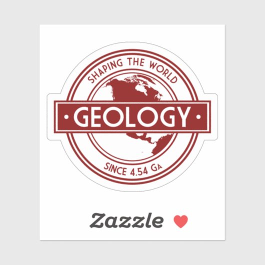 Geologie- Weltgestalt seit 4,54 Ga (NA Ver.) Aufkleber (Blatt)