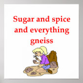 Geologie-Witz Poster (Vorne)