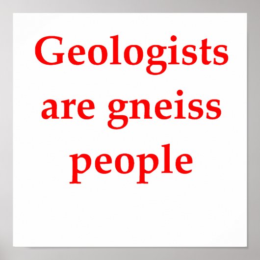 Geologie-Witz Poster (Vorne)