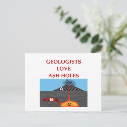 Geologie-Witz Postkarte (Stehend Vorderseite)