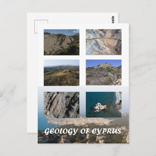 Geologie Zyperns Postkarte (Vorne/Hinten)