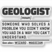 Geologin Noun Geology Cool Student Abschluss Aufkleber (Vorderseite)