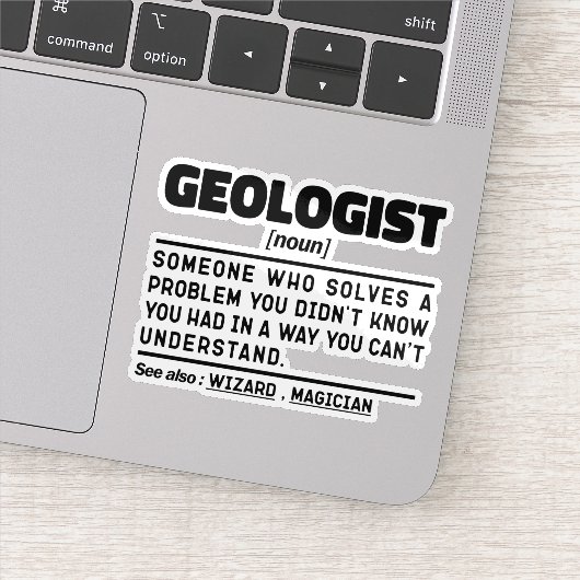 Geologin Noun Geology Cool Student Abschluss Aufkleber (Detail)