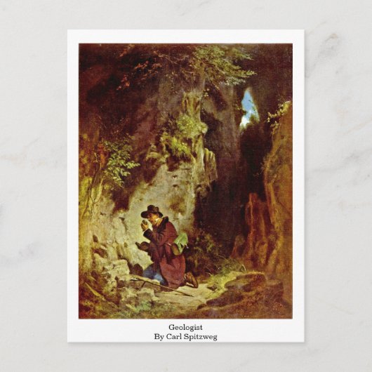 Geologin von Carl Spitzweg Postkarte (Vorderseite)
