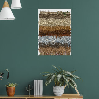 Geologische Erdlagen Kunstposter | Sedime Poster