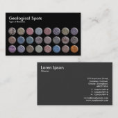 Geologische Felder - Schwarz Visitenkarte (Vorne/Hinten)