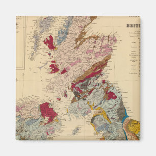 Geologische Karte, Britische Inseln Magnet
