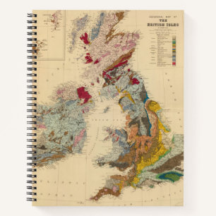 Geologische Karte, Britische Inseln Notizblock