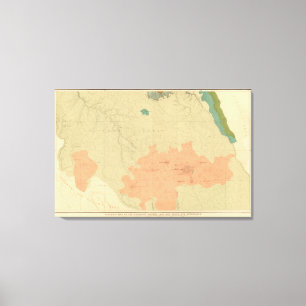 Geologische Karte der Colorado-Hochebene Leinwanddruck
