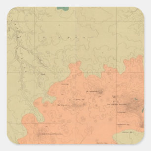 Geologische Karte der Colorado-Hochebene Quadratischer Aufkleber