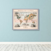 Geologische Karte der Welt Leinwanddruck (Insitu (Holzboden))