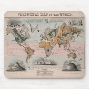 Geologische Karte der Welt Mousepad