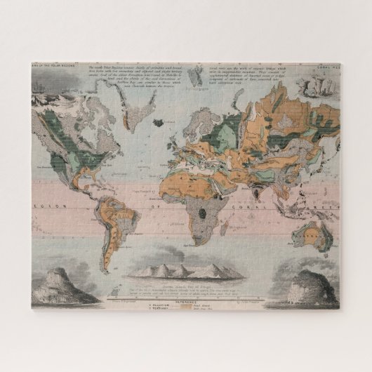 Geologische Karte der Welt Puzzle (Horizontal)