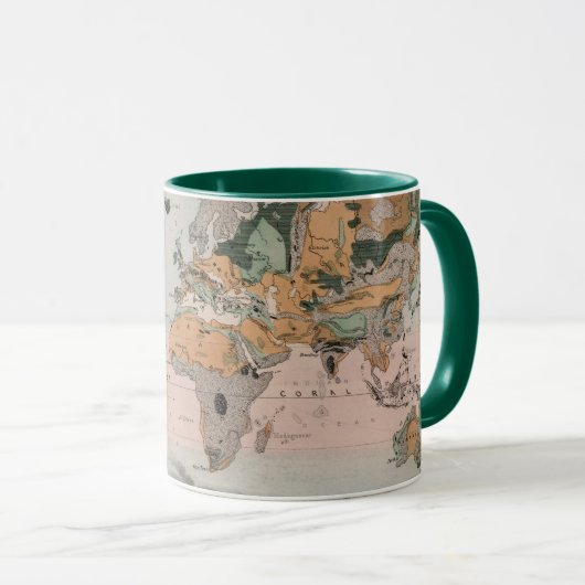 Geologische Karte der Welt Tasse (VorderseiteRechts)
