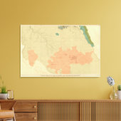 Geologische Karte des Colorado-Plateaus Leinwanddruck (Insitu (Wohnzimmer))