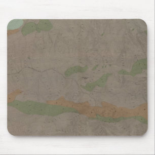 Geologische Karte des neuen Bergbaugebiets Almaden Mousepad