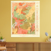 Geologische Karte des Placio-Sees - 1914 Leinwanddruck (Insitu (Wohnzimmer))