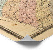 Geologische Karte des Staat Iowa Poster (Ecke)