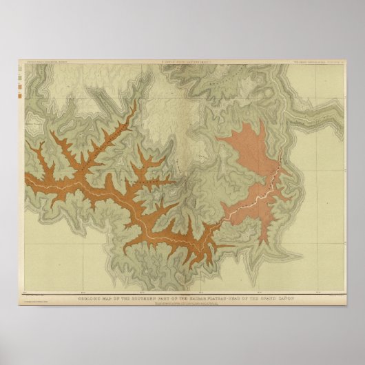 Geologische Karte des Südens 2 Poster (Vorne)