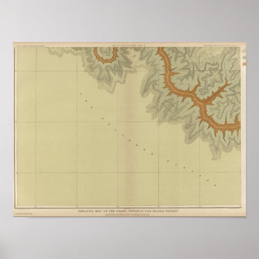 Geologische Karte des Südens Poster (Vorne)
