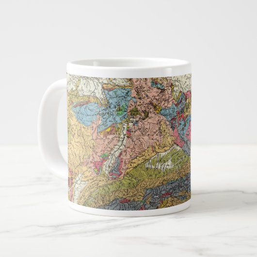Geologische Karte Deutschlands Jumbo-Tasse (Vorderseite Links)