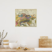 Geologische Karte Deutschlands Poster (Küche)