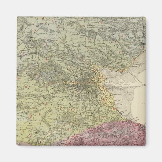 Geologische Karte Dublin Magnet (Vorne)