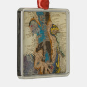 Geologische Karte, England, Wales Ornament Aus Metall (Rechts)