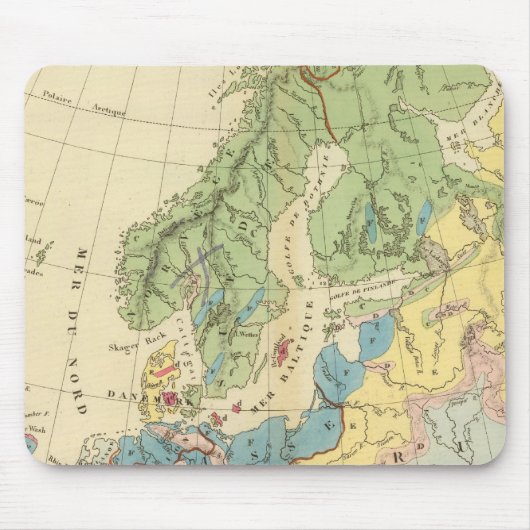 Geologische Karte Europas Mousepad (Vorne)