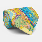 Geologische Karte Nordsüdamerikas Neck Tie Krawatte (Gerollt)