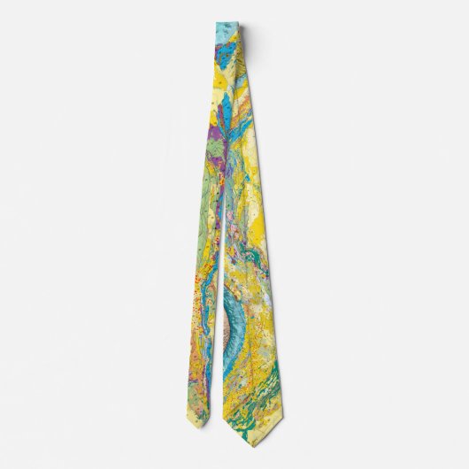Geologische Karte Nordsüdamerikas Neck Tie Krawatte (Rückseite)