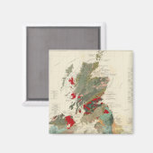 Geologische Karte, paläontologisch Magnet (Vorderseite/Rückseite)