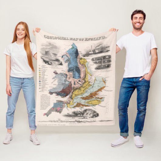 Geologische Karte von England Fleecedecke (Beispiel)