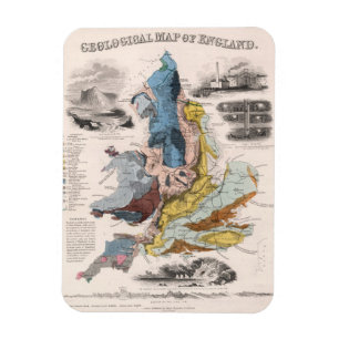 Geologische Karte von England Magnet